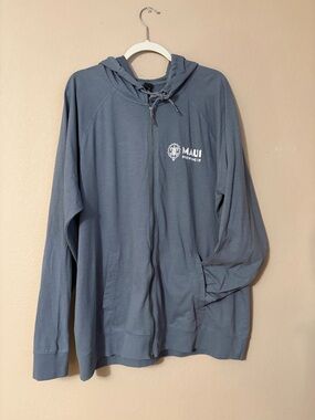 Maui Brewing Co. Zip Up Hoodie 2XL - Slate Blue
